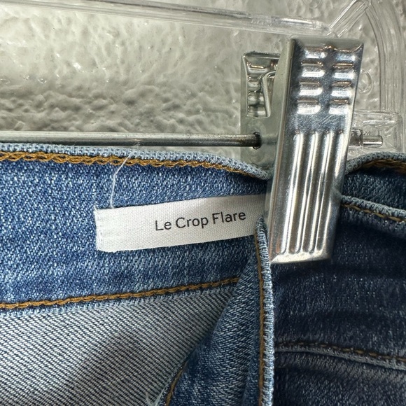 Frame Denim Le Crop Samson Flare Jean Women's Blue Size 29 - Picture 6 of 8